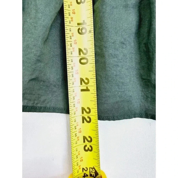 Uniqlo Size Small Women's Green Embroidered Floral Print Sleeveless Back Zip Top - Picture 8 of 9